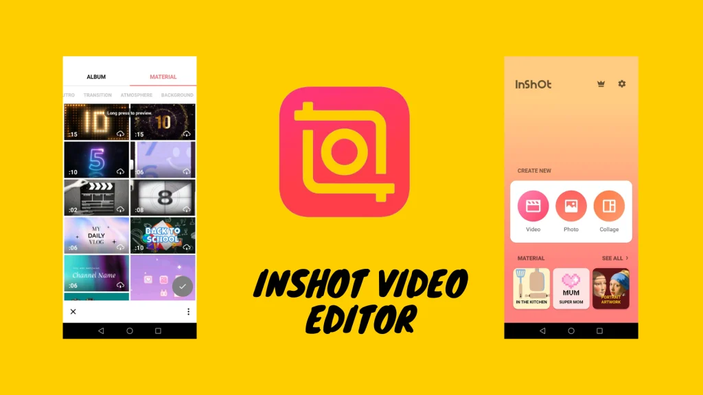 inshot video features and options